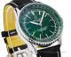 Swiss Grade A Copy Breitling Navitimer New 41 Green Dial Black Alligator leather Watch (4)_th.jpg